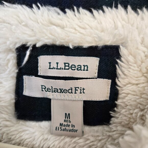 L.L. Bean Scotch Plaid Sherpa Lined Jacket Size Medium - Picture 3 of 8